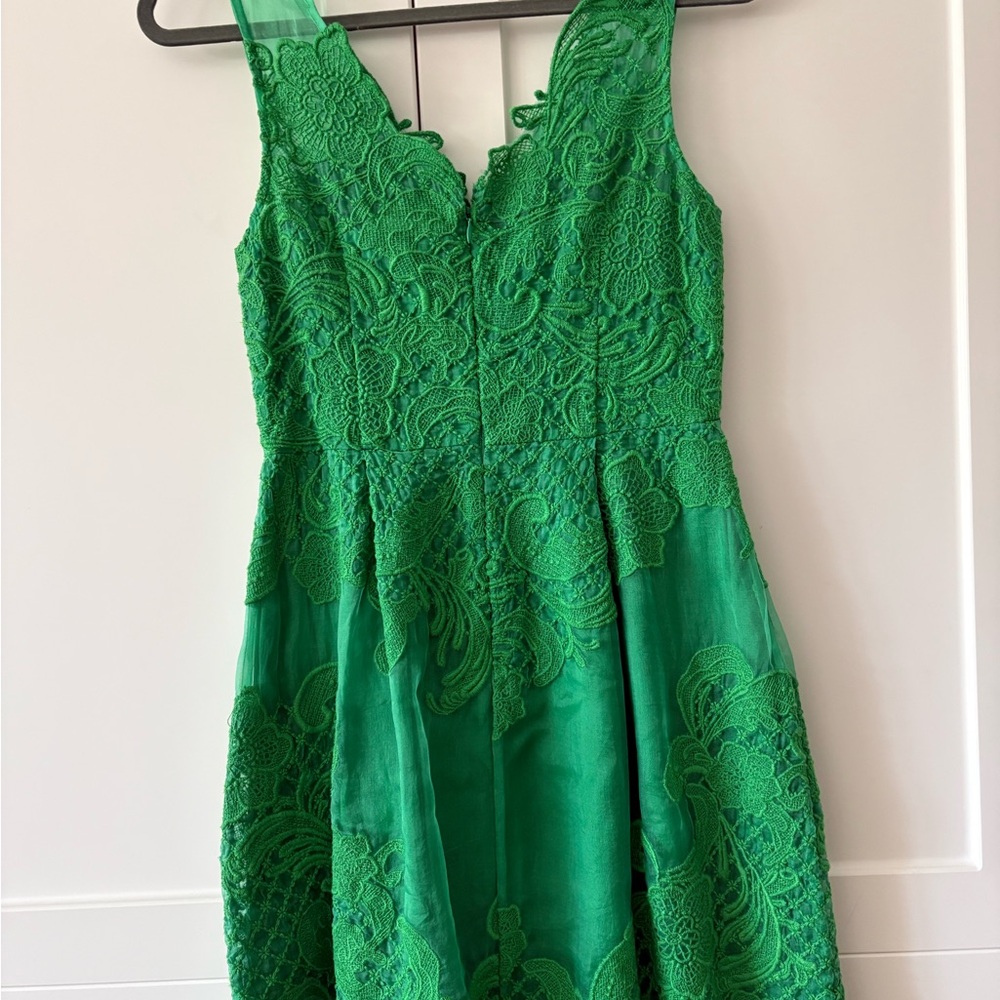Vibrant Green A-Line Sleeveless Mini Dress